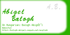 abigel balogh business card